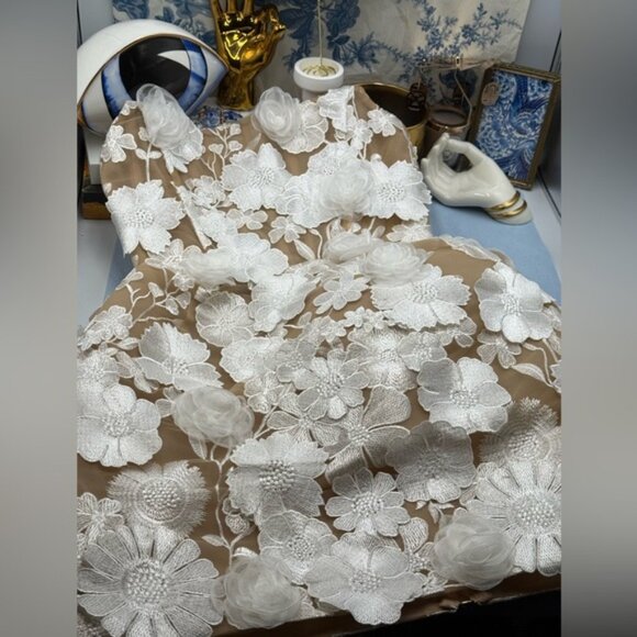 🆕 BRONX & BANCO 🧿 NWOT Jasmine Maraya White Mini Dress - Sz S / US 4 - Picture 14 of 16